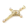 Brass Micro Pave Clear Cubic Zirconia Pendants KK-Q813-16H-G-2
