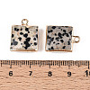 Natural Dalmatian Jasper Faceted Pendants G-T139-95B-3