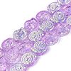 Electroplate Transparent Glass Beads Strands EGLA-Q136-02A-05-1