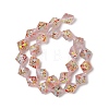 Frosted Handmade Lampwork Beads Strands LAMP-A010-01G-2