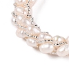 Natural Cultured Freshwater Pearl Beads Necklaces & Bracelets Jewelry Sets SJEW-N039-01-2