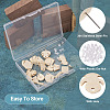 32Pcs 8 Style Ash Wood Stud Earring Findings EJEW-TA0001-16V-12