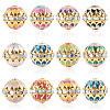 15Pcs Brass Enamel Beads KK-TA0009-20G-2
