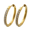 304 Stainless Steel Micro Pave Clear Cubic Zirconia Huggie Hoop Earrings EJEW-C096-01H-G01-2