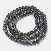 Electroplate Glass Beads Strands EGLA-A034-T4mm-J04-3