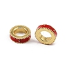 Brass Enamel European Beads KK-CBAF17A-01G-3