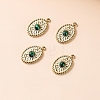 Alloy Synthetic Malachite Pendants PW-WG09F47-02-1