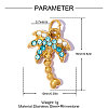 304 Stainless Steel with Sapphire Rhinestone Pendants RB-OY001-46G-2