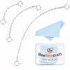 3Pcs 3 Styles Sterling Silver Chain Extender STER-BBC0009-69-7
