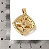 Brass Micro Pave Cubic Zirconia Pendants KK-R162-086A-G-3