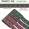 14M 4 Styles Ethnic Style Embroidery Polyester Ribbons OCOR-FG0001-46-2