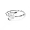 Adjustable 201 Stainless Steel Letter Open Cuff Rings for Women FS-WG61269-32-1