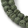 Synthetic Lava Rock Dyed Beads Strands G-H311-08D-07-3