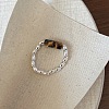 Brass with Tiger Eye Cuff Open Rings FS-WG4ACC0-01-1