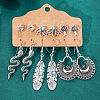 Bohemian Style Alloy Resin and Enamel Dangle Earrings WGA2ED8-02-1