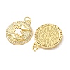 Brass Micro Pave Clear Cubic Zirconia Pendants KK-CBADE12-02C-G-2