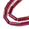 Electroplate Transparent Glass Beads Strands EGLA-Q132-02A-C01-3