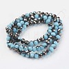 Electroplate Opaque Glass Beads Strands EGLA-A034-P4mm-P13-2