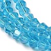 Transparent Electroplate Glass Beads Strands LS-GLAA-F029-3mm-A19-3