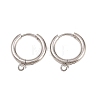 316 Stainless Steel Huggie Hoop Earring Findings EJEW-B158-01C-P-1
