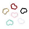6Pcs Heart Alloy Spring Gate Rings FIND-TA0011-14C-2