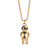 Cute Stainless Steel Spaceman Pendant Necklaces for Women's Daily Wear AD9649-2-2