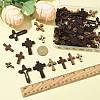 60Pcs 6 Styles Religion Wood Pendants WOOD-FS0002-51-5