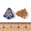 Picasso Baking Paint & Golden Metal Enlaced Glass Beads DGLA-T004-55M-3