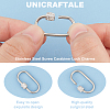 4Pcs 304 Stainless Steel Screw Carabiner Lock Charms STAS-UN0060-16-5