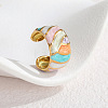304 Stainless Steel Enamel Cuff Open Rings WG35DFF-19-1