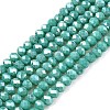 Electroplate Glass Beads Strands EGLA-A044-P2mm-B31-1