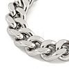 Non-Tarnish 201 Stainless Steel Cuban Link Chain Bracelets for Women and Men BJEW-F473-03P-03-2