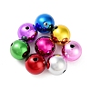 UV Plating Rainbow Iridescent Acrylic Beads OACR-F009-02-1