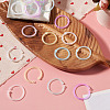 150Pcs 6 Colors Plastic Loose Leaf Book Binder Hinged Rings FIND-TA0010-54A-6