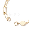 Brass Disc Link Chain and Paperclip Chain Bracelet Making AJEW-JB01568-2