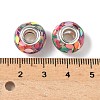 Transparent Resin Rondelle European Beads RESI-S023-33-3