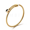 Ion Plating(IP) 304 Stainless Steel Twist Rope Cuff Bangle BJEW-P283-18E-3