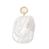 Natural Cultured Freshwater Pearl Pendants PALLOY-JF04281-2