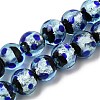 Glow in the Dark Luminous Style Handmade Silver Foil Glass Round Beads FOIL-I006-12mm-02-2