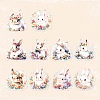 10Pcs 10 Styles Waterproof PET Stickers Set DIY-M002-01E-1