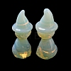 Opalite Carved Cat with Witch Hat Figurines DJEW-D012-07L-2