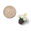 Resin Glass Seed Beaded Flower Pendants PALLOY-MZ01106-02-2