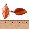 Natural Red Banded Agate Pendants GG-CBACB71-05P-14-3