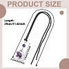 Natural Amethyst Star & 304 Stainless Steel Moon Car Hanging Pendant Decorations HJEW-DR00328-2