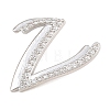 Brass Micro Pave Clear Cubic Zirconia Pendants CU-CBA8481-01P-V-2