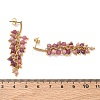 304 Stainless Steel with Natural Mixed Gemstone Stud Earrings EJEW-JE07520-02-4