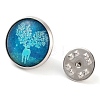 Round with Deer Glass Brooches JEWB-A022-01J-2