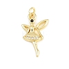 Brass Micro Pave Cubic Zirconia Pendants KK-F938-38G-01-1