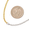 3MM Two Tone 304 Stainless Steel Rolo Chain Necklaces NJEW-JN05623-4