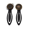Alloy & Iron Bookmark Cabochon Settings PALLOY-N184-01AB-4